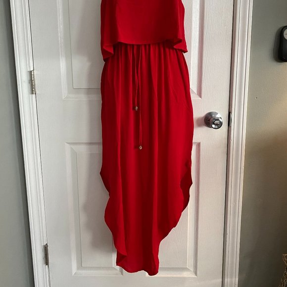 Red Spaghetti Strap Maxi Dress - Picture 2 of 9
